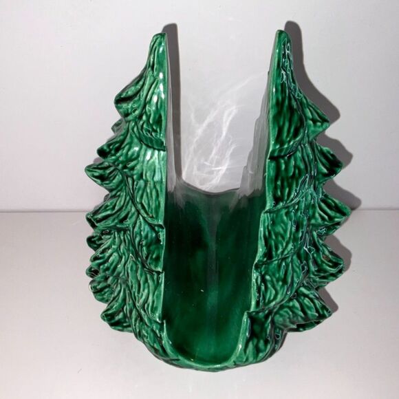 Vintage ceramic Christmas Tree napkin holder - Picture 3 of 5